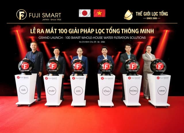Fuji Smart Nhật Bản trình làng 100 giải pháp lọc nước tổng đầu nguồn tích hợp AI