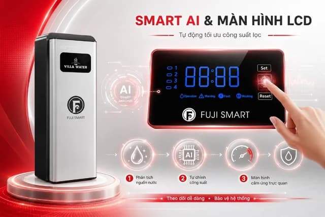 Hệ thống lọc nước tổng đầu nguồn Fuji Smart ứng dụng công nghệ AI