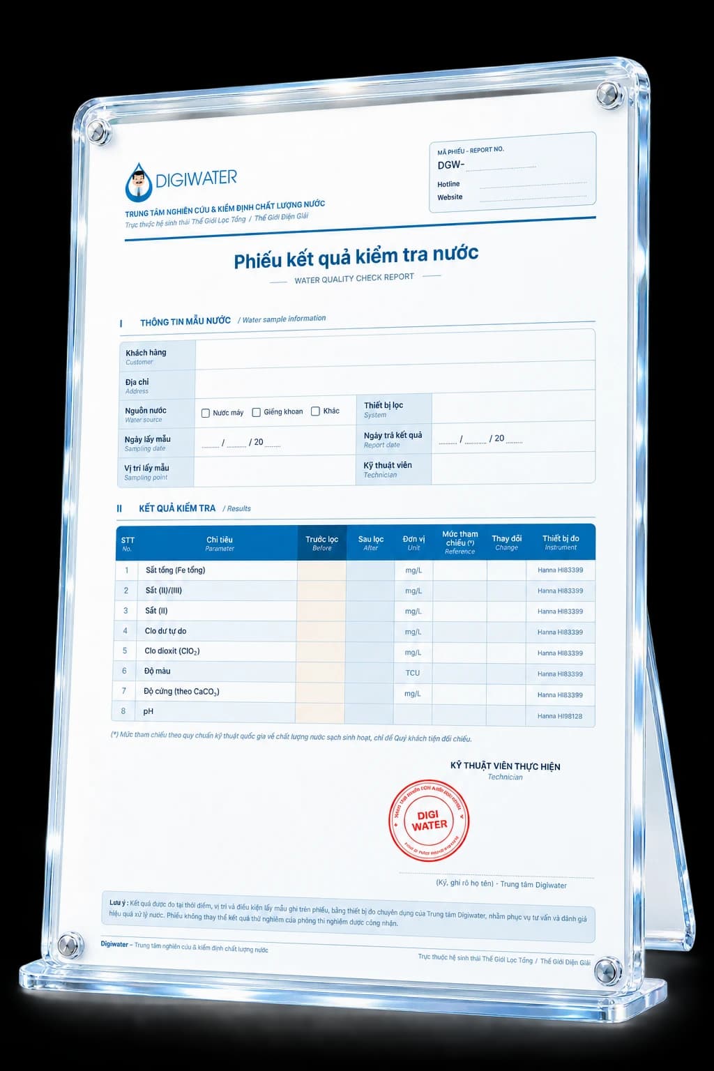 Dịch vụ xét nghiệm nước miễn phí tại Thế Giới Lọc Tổng