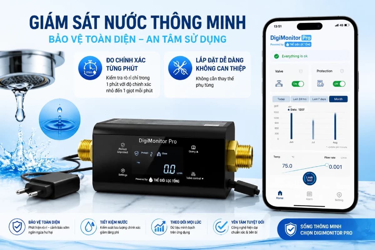Digi Monitor giám sát nước thông minh, bảo vệ toàn diện