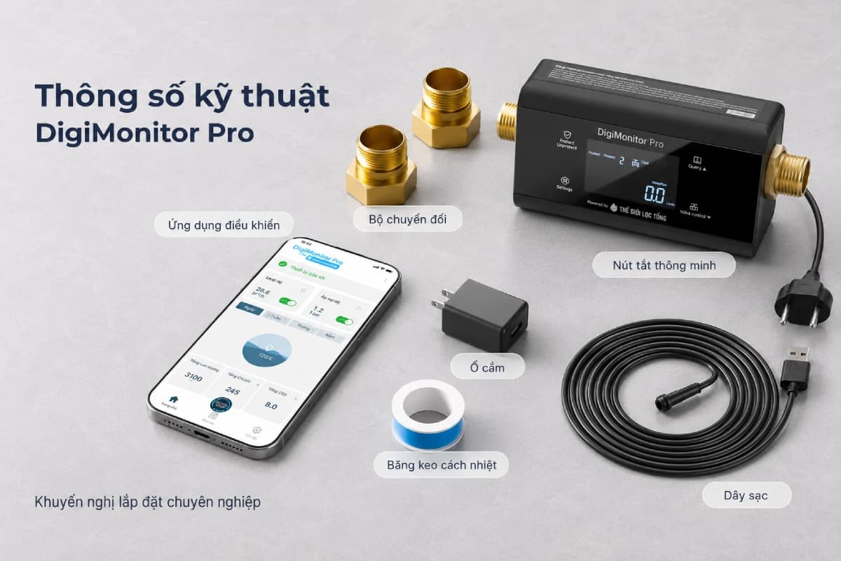 Trọn bộ hệ thống IoT theo dõi, cảnh báo sự cố thông minh DigiMonitor Pro