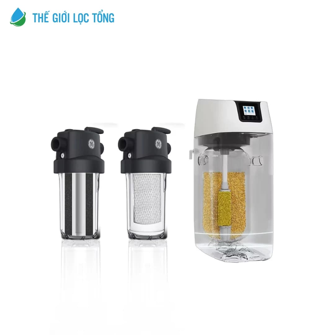 Bộ lọc nước tổng GE WH15A ECO với các cấp lọc và cột resin