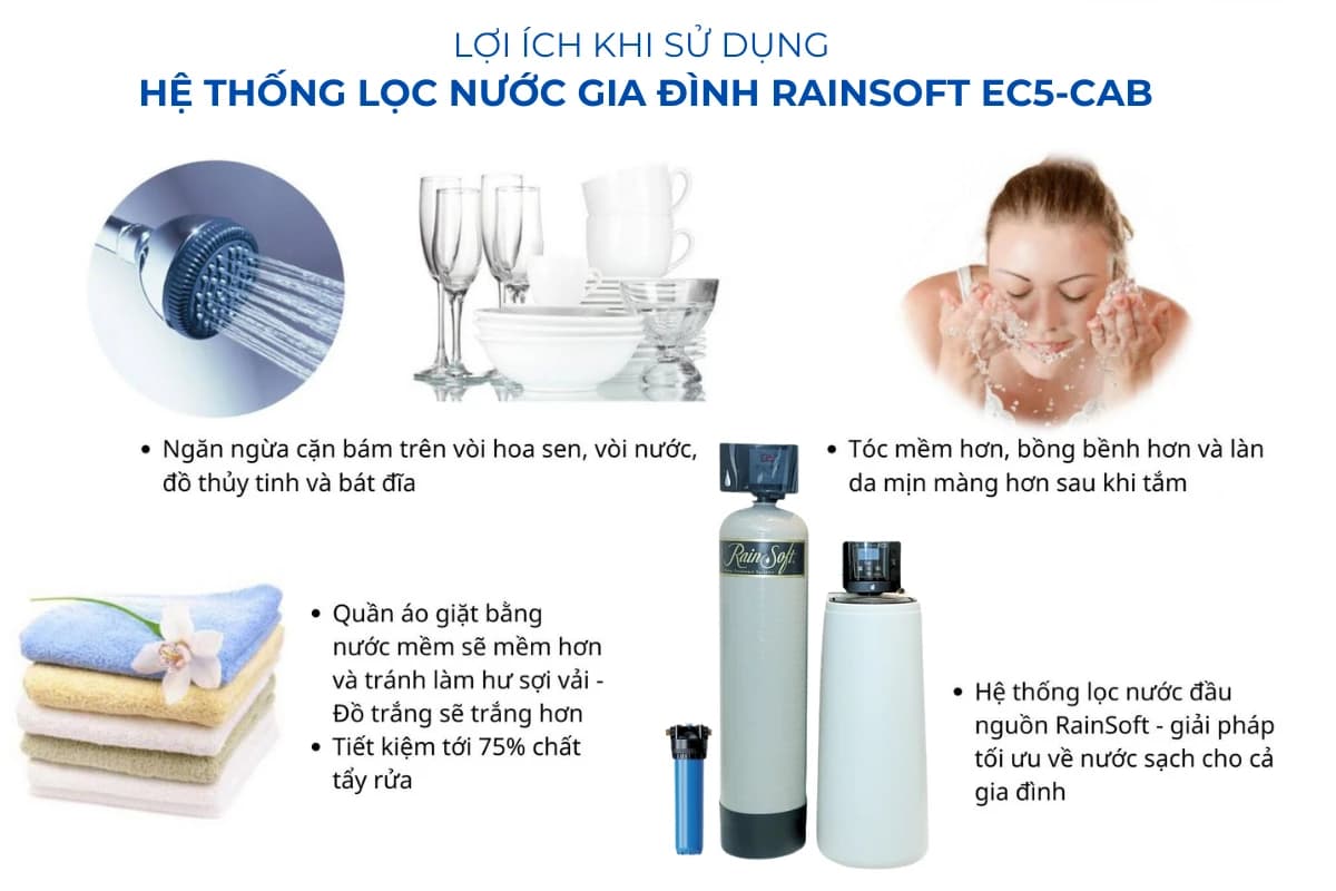 Hệ thống làm mềm nước RainSoft EC5 dạng cabinet tích hợp