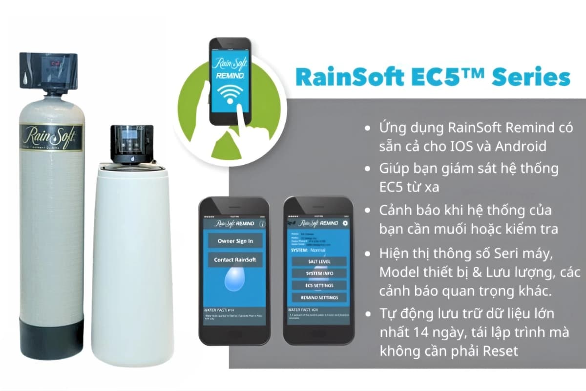 Hệ thống làm mềm nước RainSoft EC5 dạng cabinet tích hợp