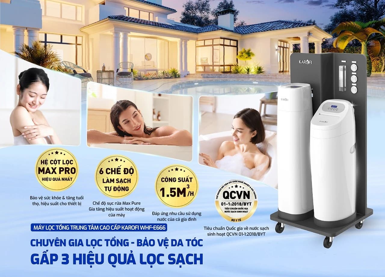 Hệ thống lọc tổng Karofi WHF-E666