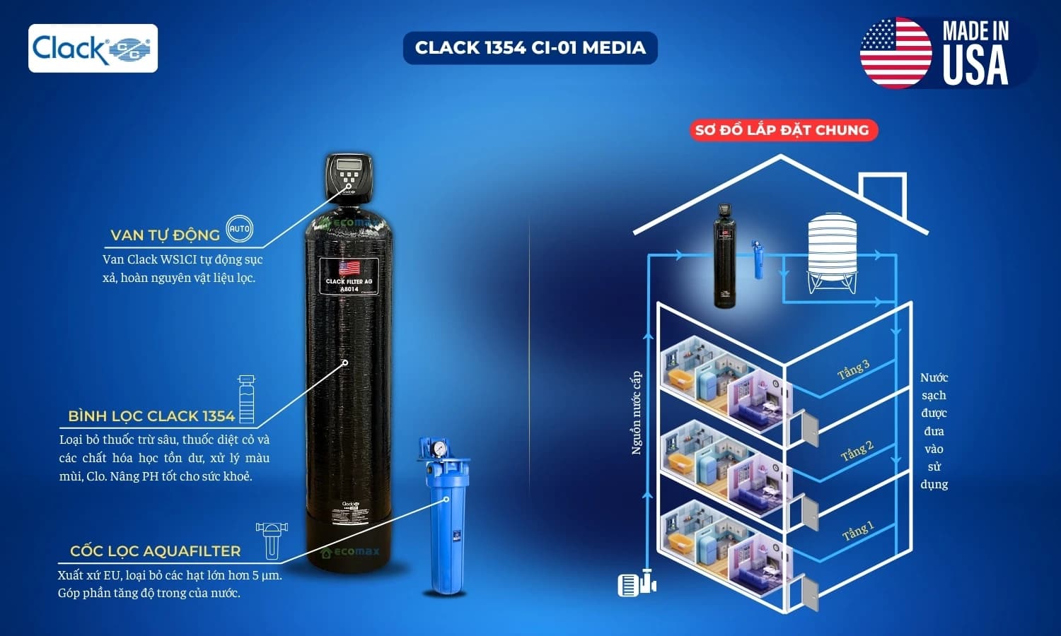 Hệ thống lọc nước Clack 1354 CI-01 Media
