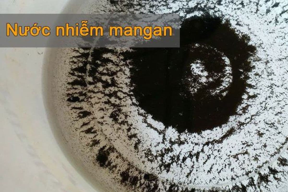 Nước sinh hoạt bị nhiễm mangan