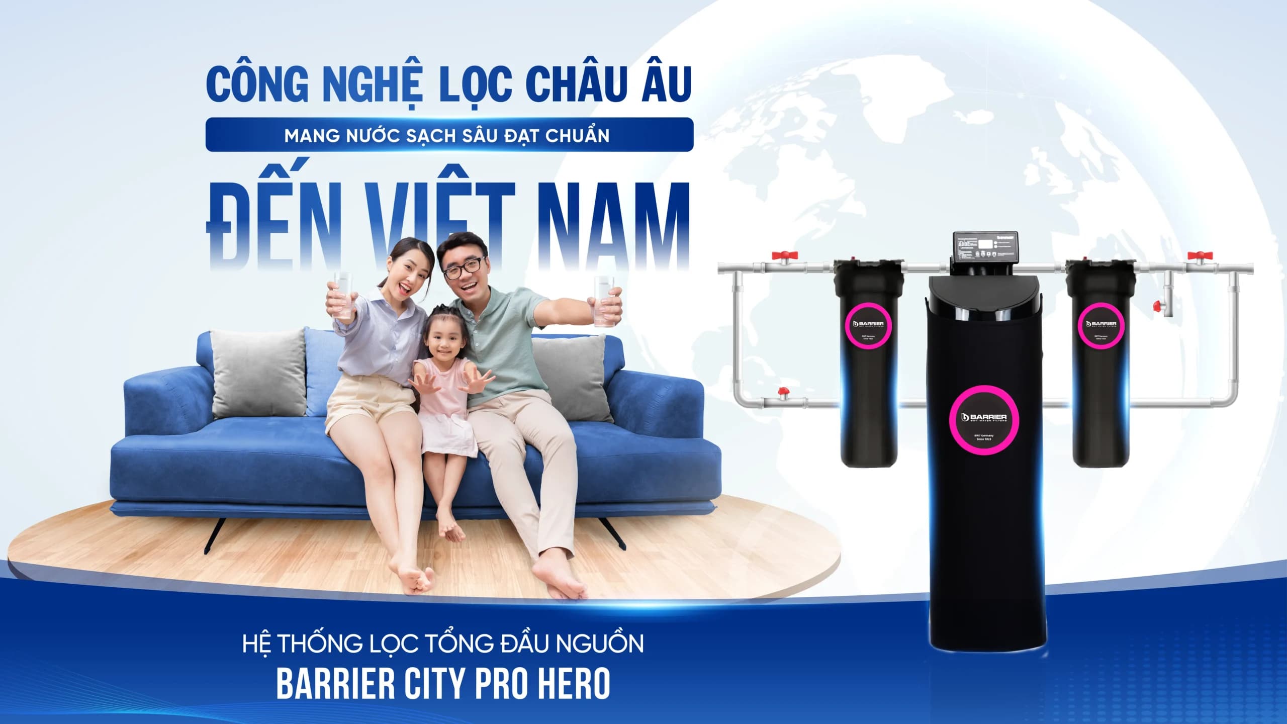 Hệ thống lọc tổng đầu nguồn Barrier City Pro Hero BB7029