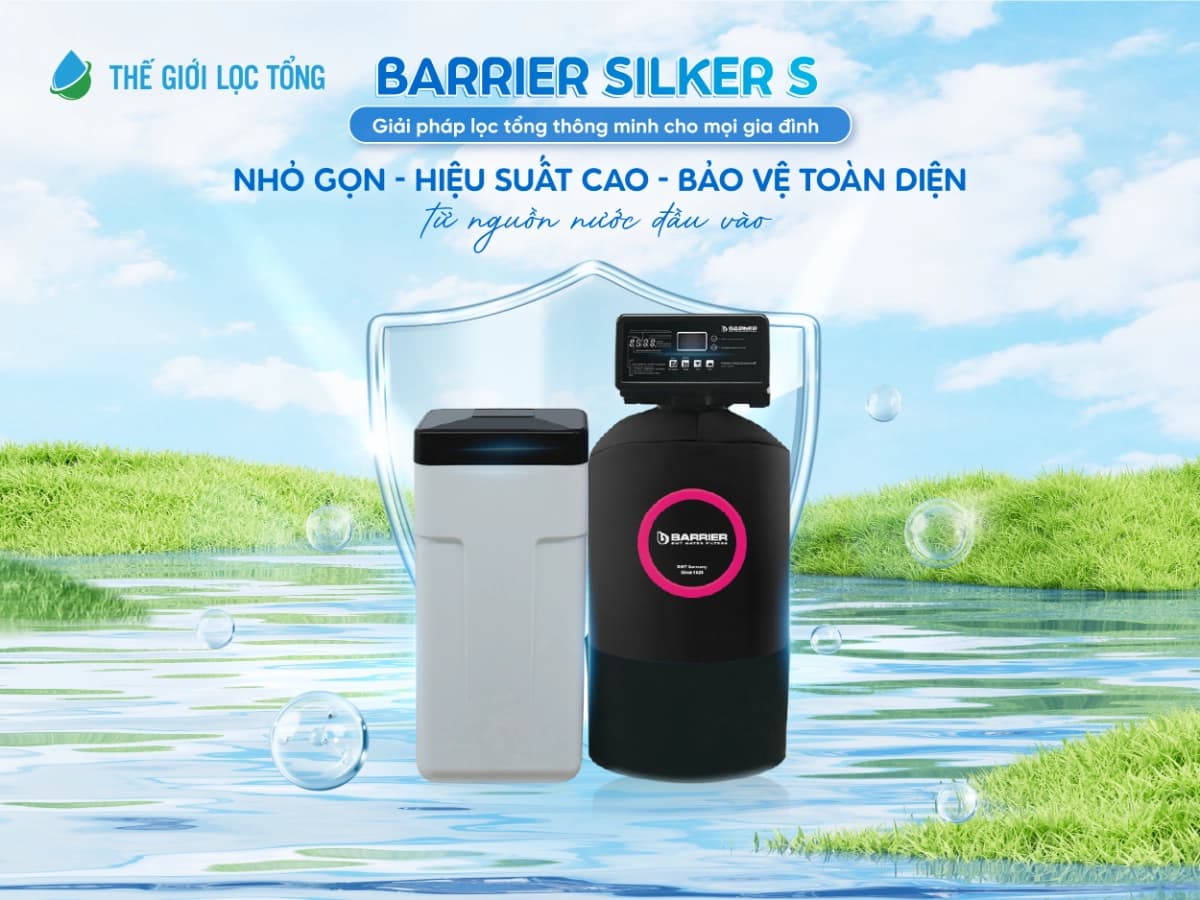 Hệ thống lọc tổng chung cư Barrier Silker S được thiết kế siêu nhỏ gọn