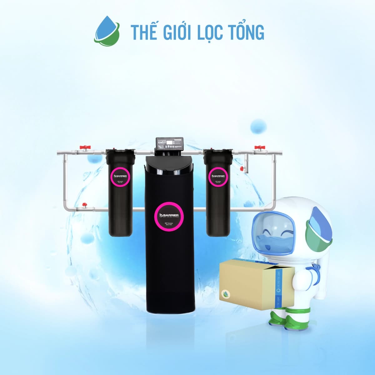 Hệ thống lọc tổng BARRIER City Pro Hero lọc sạch vi khuẩn và tạp chất