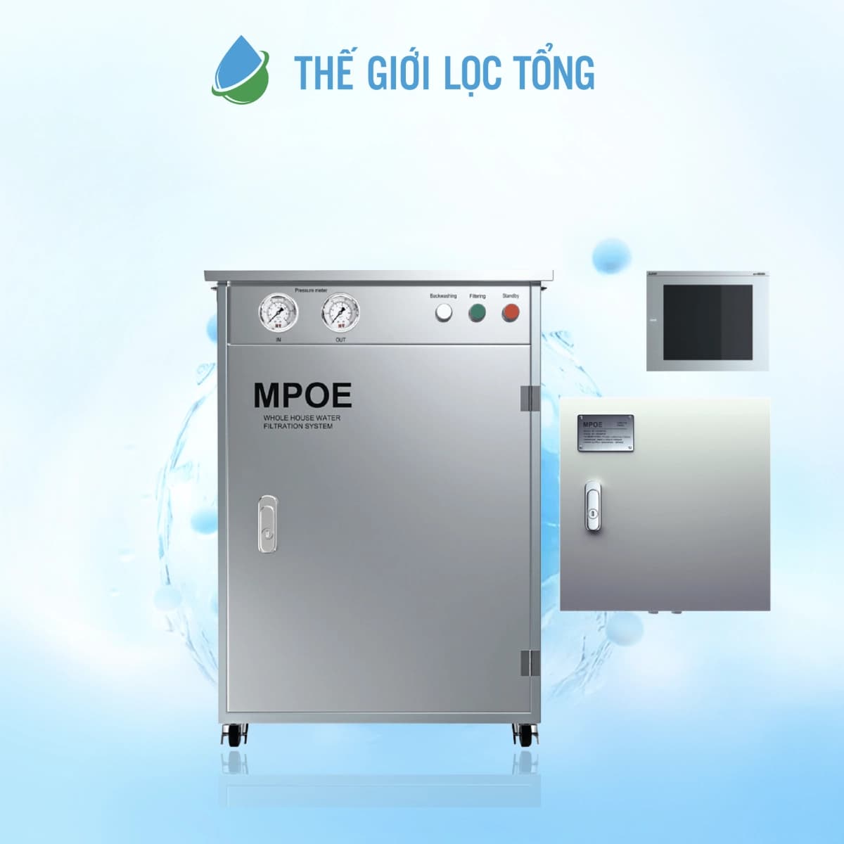 Hệ thống lọc tổng đầu nguồn Cleansui MPOE-S lọc sạch tạp chất giữ lại khoáng chất