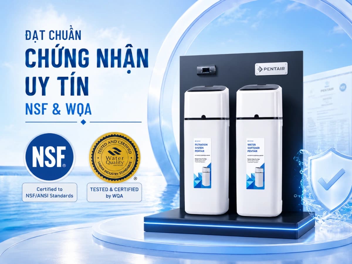 Hệ thống lọc tổng Pentair Foleo Pro Max đạt chứng nhận uy tín