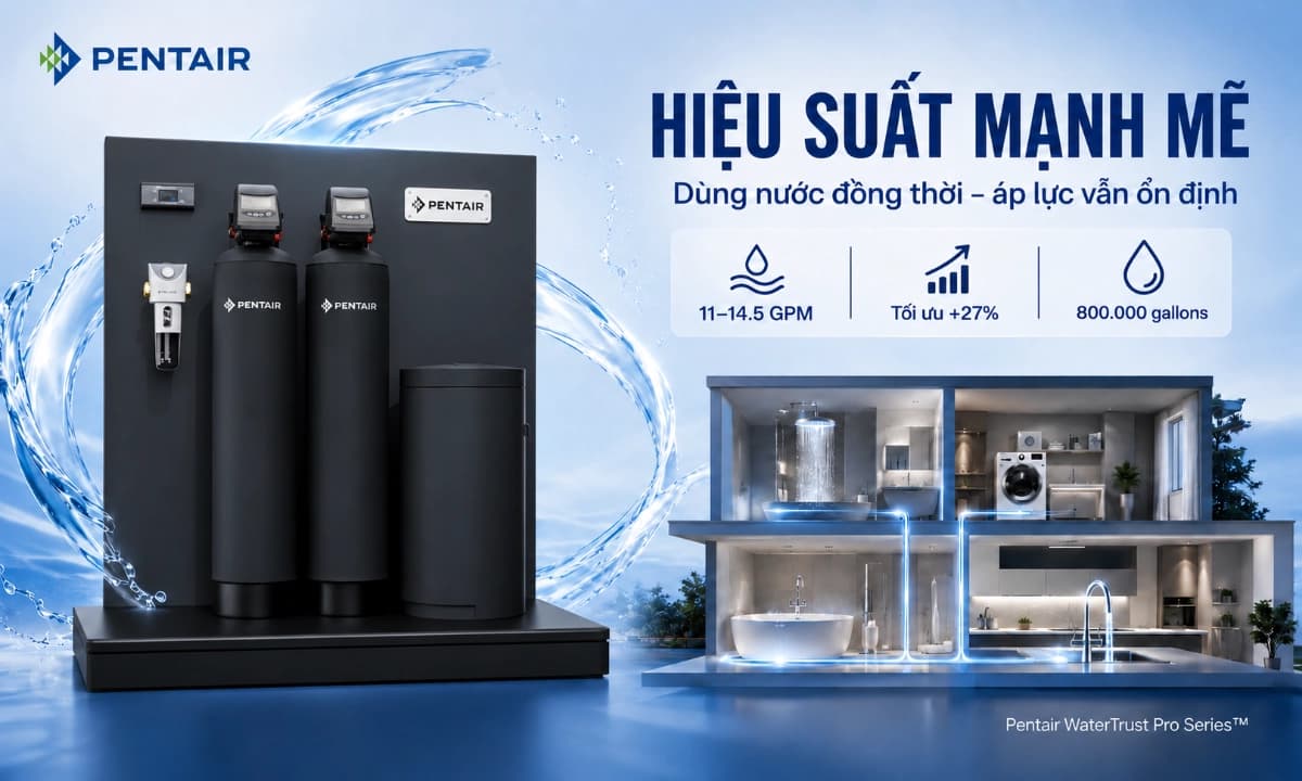 Pentair WaterTrust Pro Series sở hữu công xuất mạnh mẽ