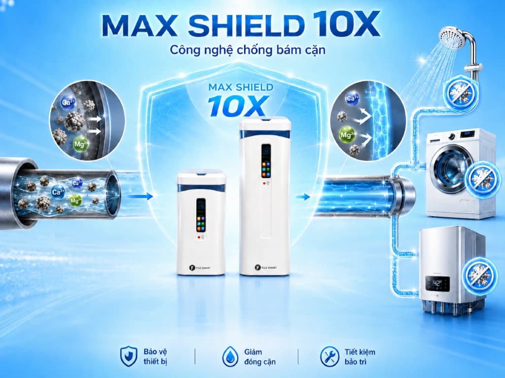 Fuji Smart Super Softener Series được trang bị công nghệ chống bám cặn Max Shield 10X