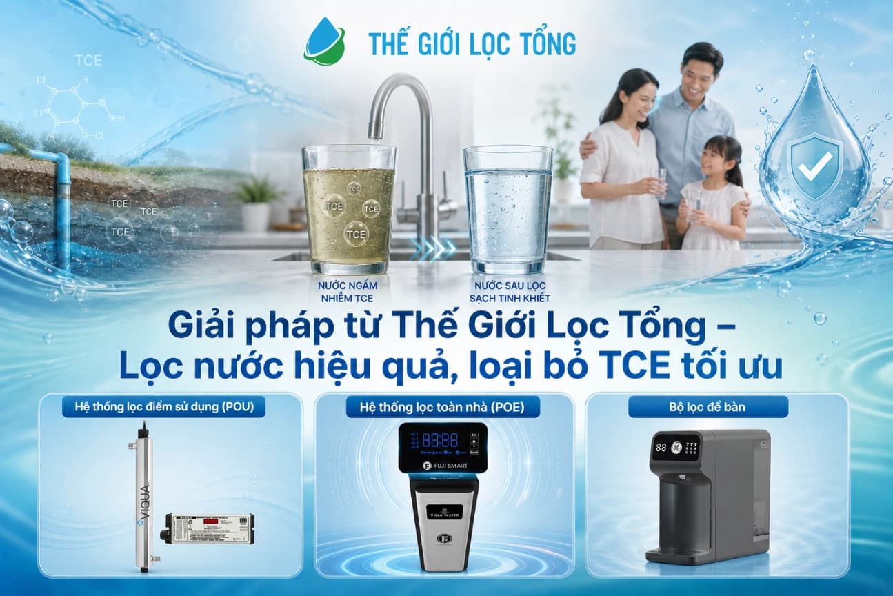 Giải pháp xử lý TCE trong nước uống từ Thế Giới Lọc Tổng