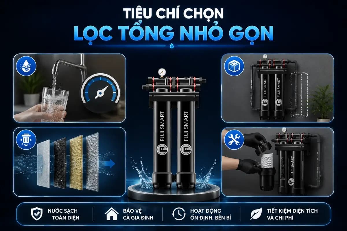 Tiêu chí chọn hệ thống lọc tổng nhỏ gọn