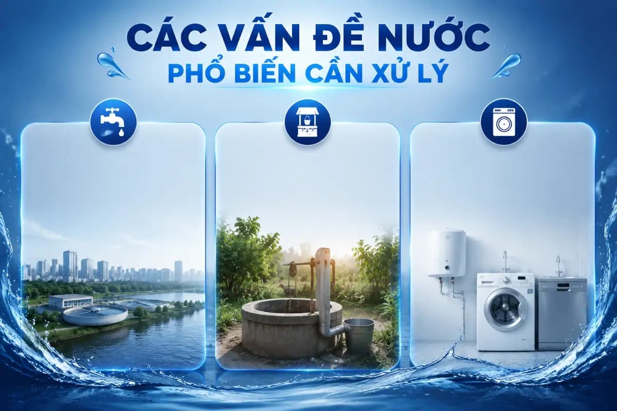 Các vấn đề nước phổ biến cần xử lý