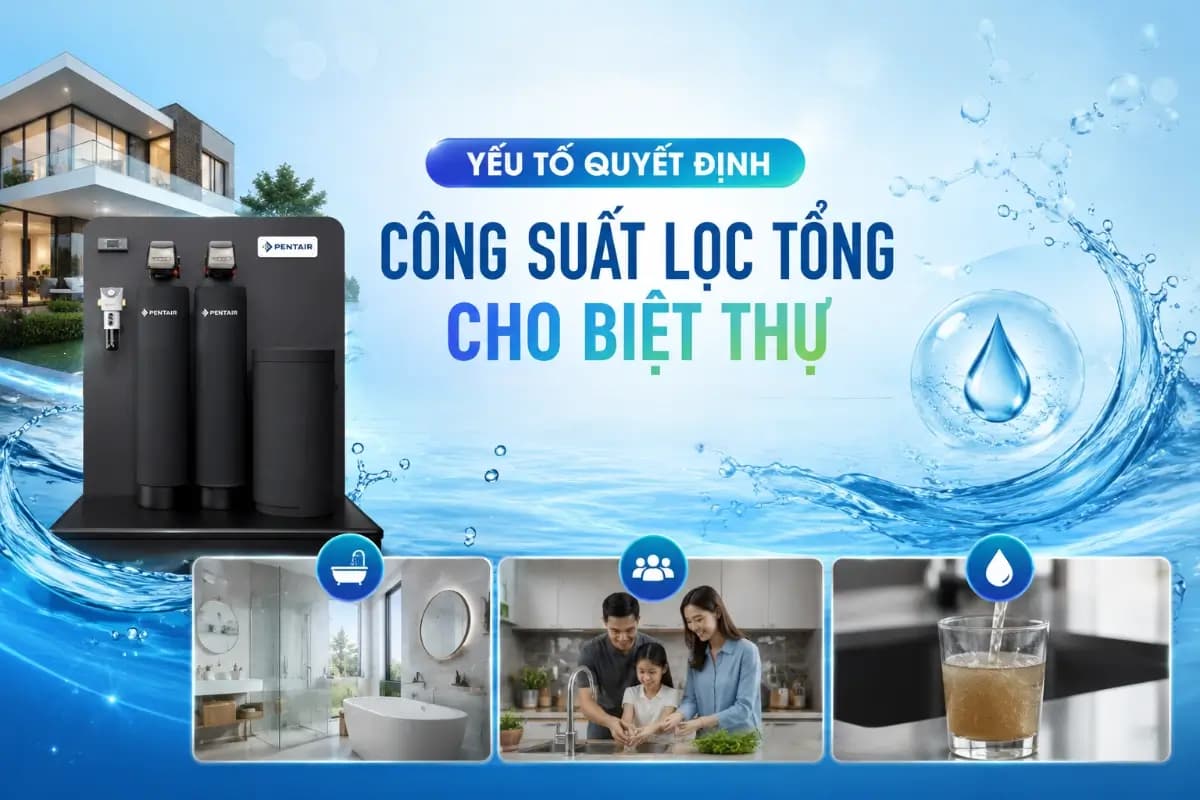 Yếu tố quyết định công suất lọc nước tổng cho biệt thự