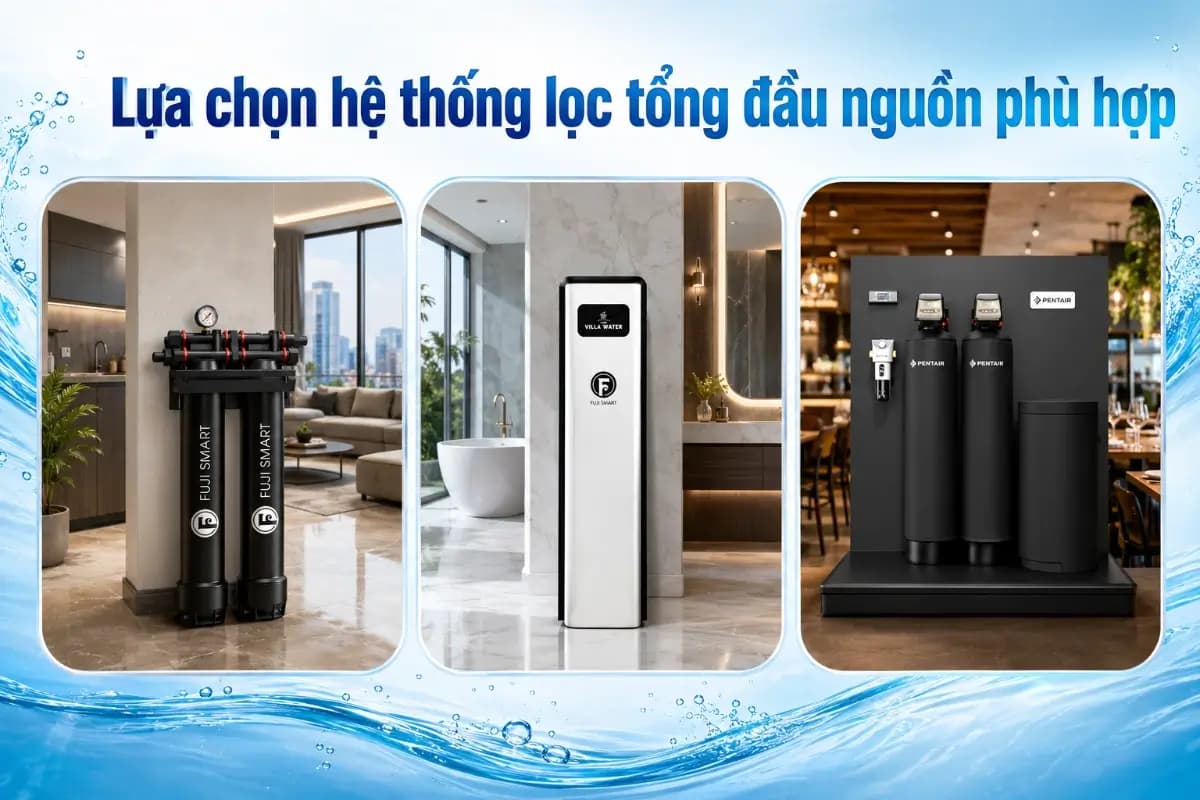 Lựa chọn hệ thống lọc tổng đầu nguồn phù hợp