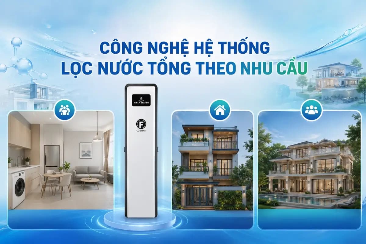 Công nghệ hệ thống lọc nước tổng theo nhu cầu