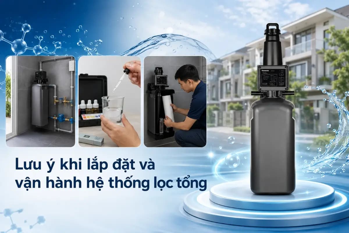Lưu ý khi lắp đặt và vận hành hệ thống lọc tổng nhà liền kề