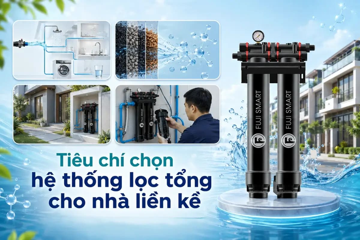 Tiêu chí chọn hệ thống lọc tổng cho nhà liền kề