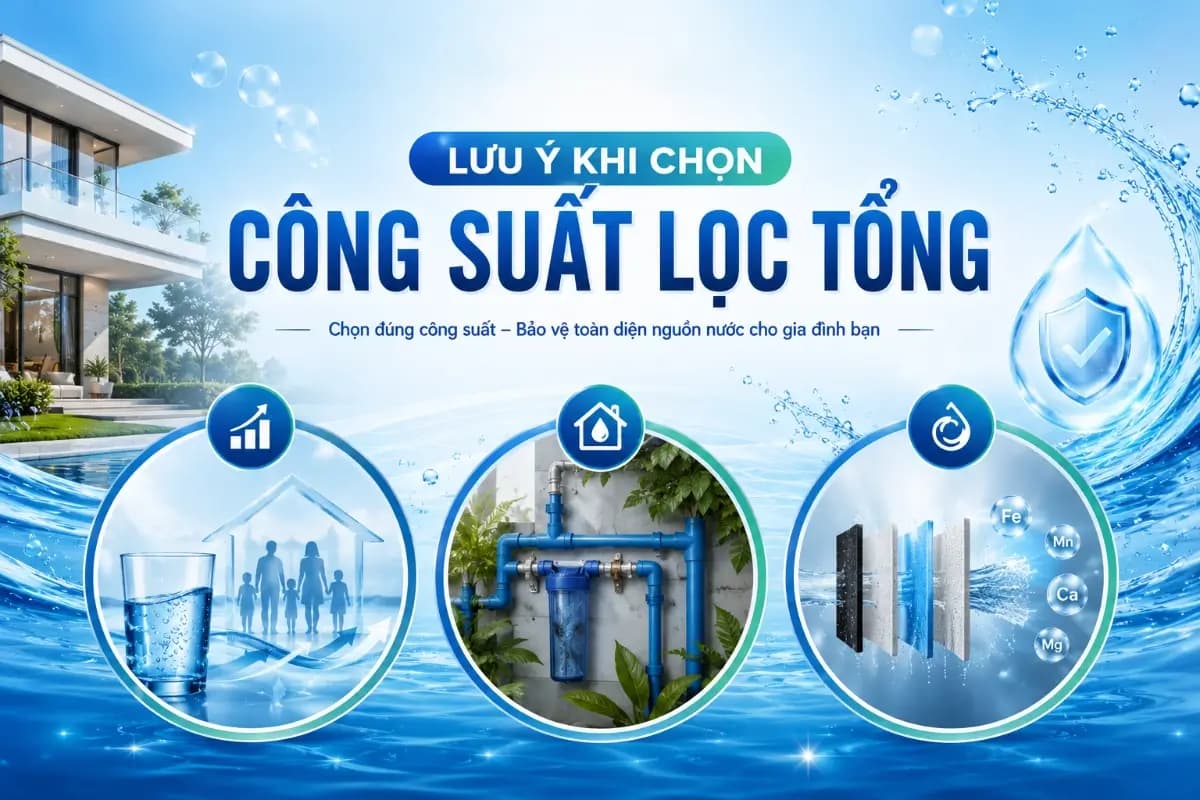 Lưu ý khi chọn công suất lọc nước tổng