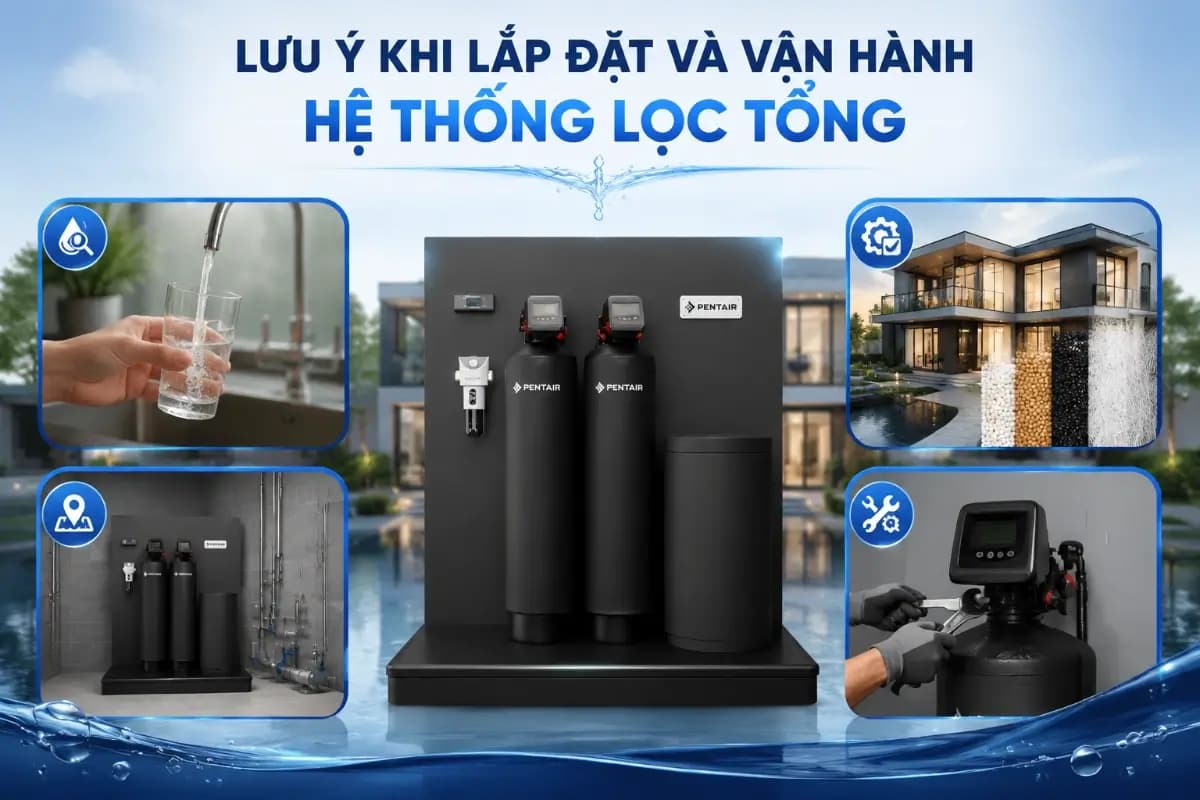 Lưu ý khi lắp đặt và vận hành hệ thống lọc tổng