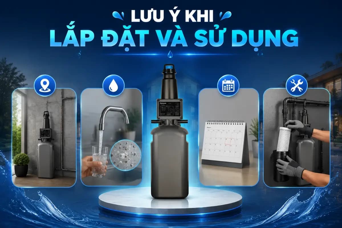 Lưu ý khi lắp đặt và sử dụng hệ thống lọc tổng nhỏ gọn
