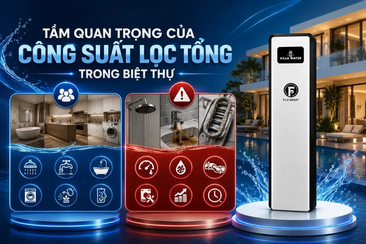 Tầm quan trọng của công suất lọc nước tổng trong biệt thự