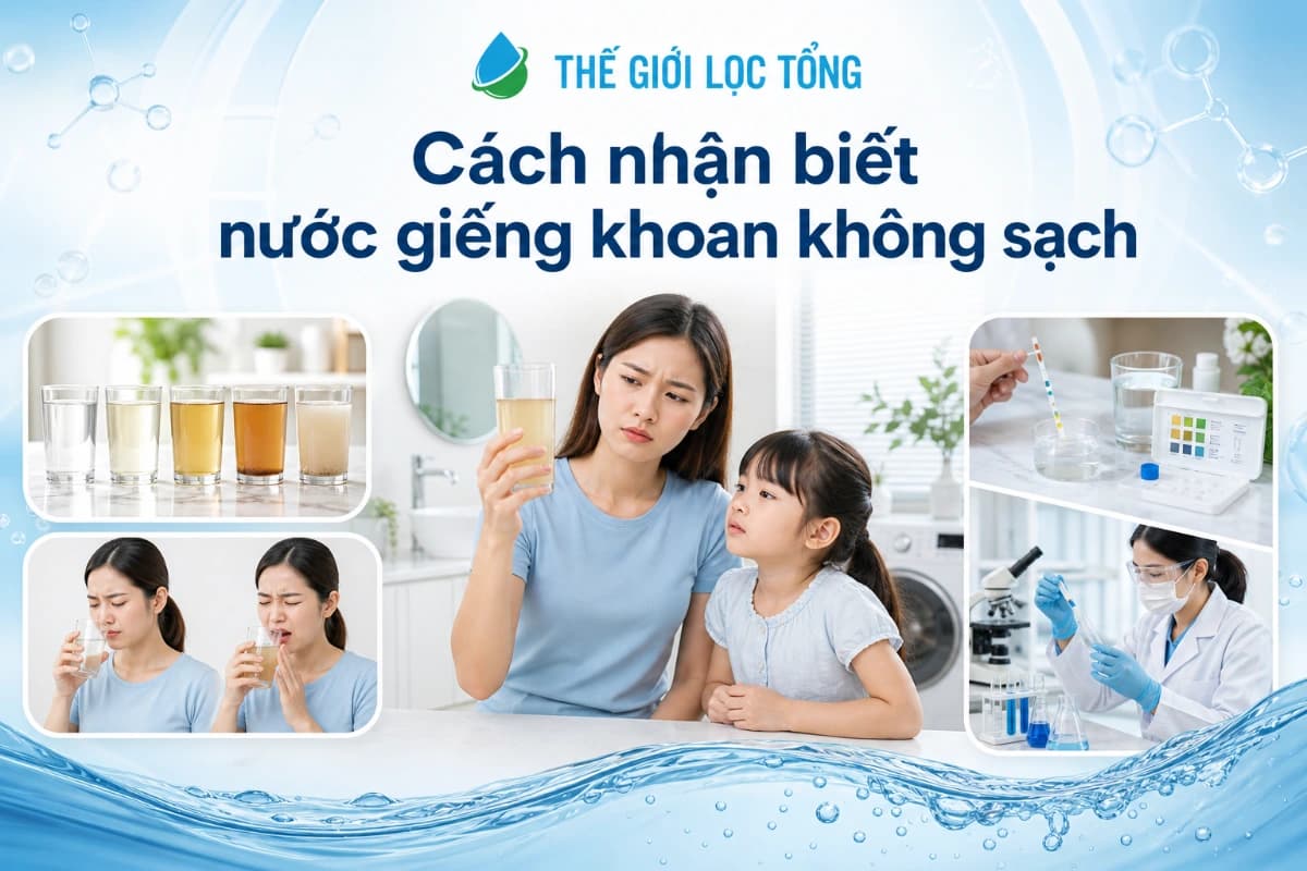 Cách nhận biết nước giếng khoan không sạch