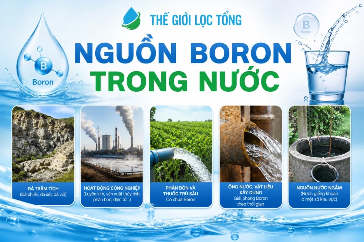Nguồn Boron trong nước