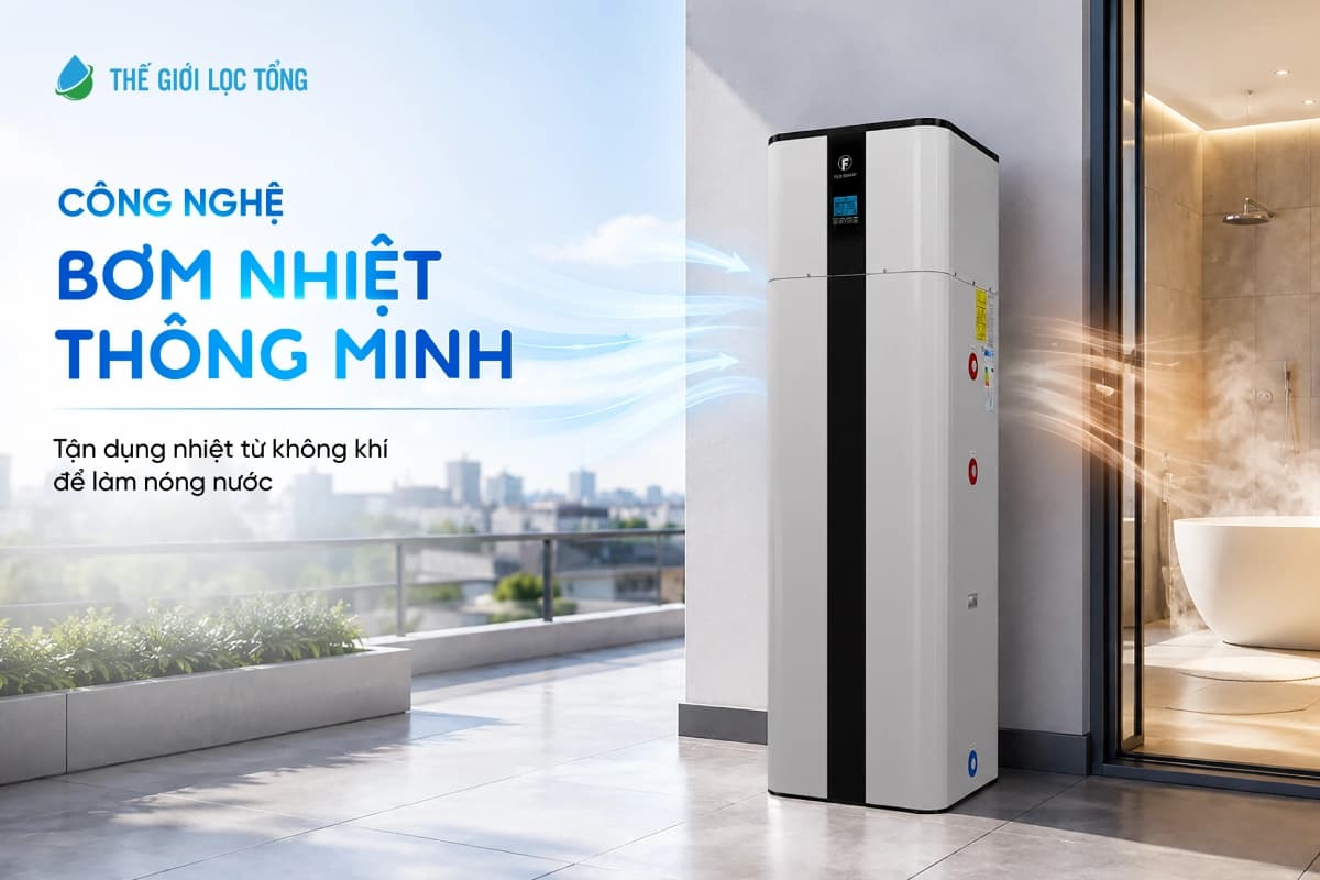 Máy nước nóng bơm nhiệt Fuji Smart H800 sở hữu công nghệ làm nóng nước thông minh