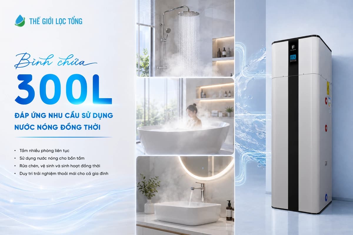 Máy nước nóng bơm nhiệt Fuji Smart sở hữu dung tích lớn