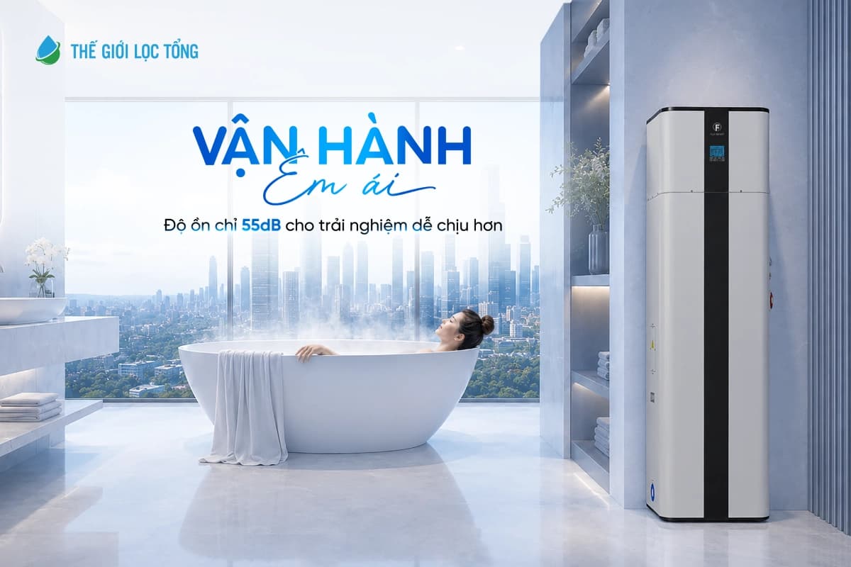 Máy nước nóng bơm nhiệt Fuji Smart H800 vận hành êm ái