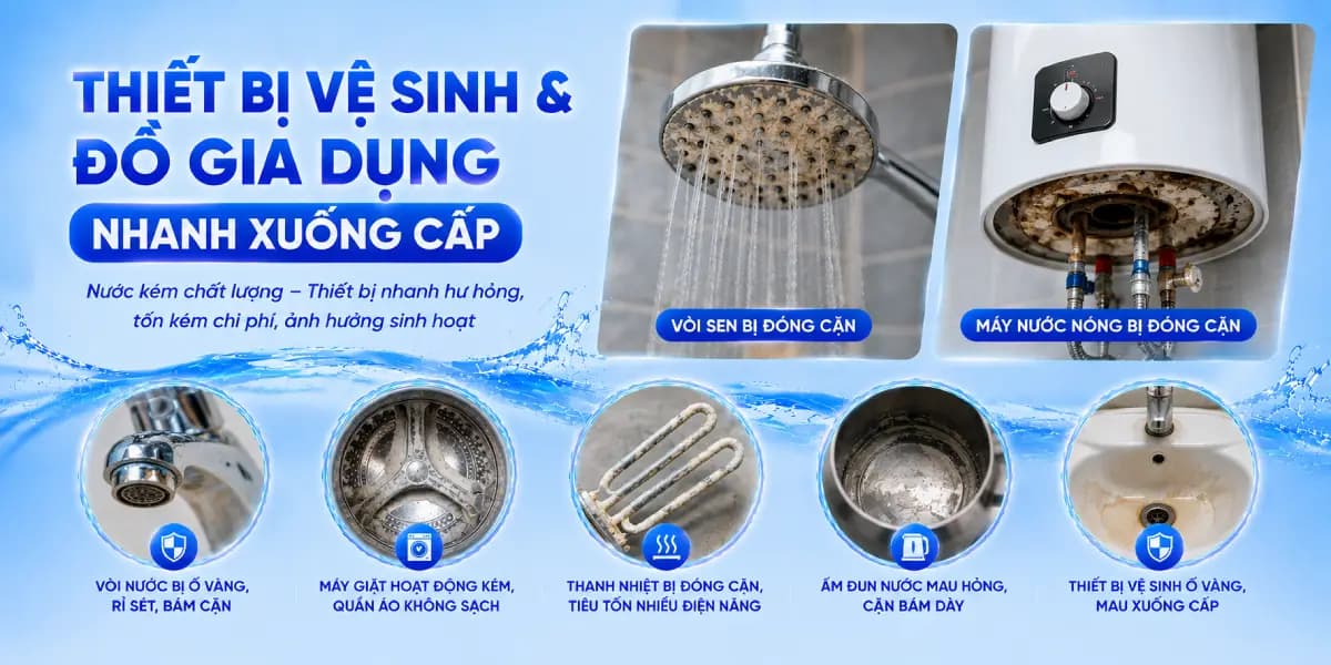 Thiết bị vệ sinh và đồ gia dụng nhanh xuống cấp