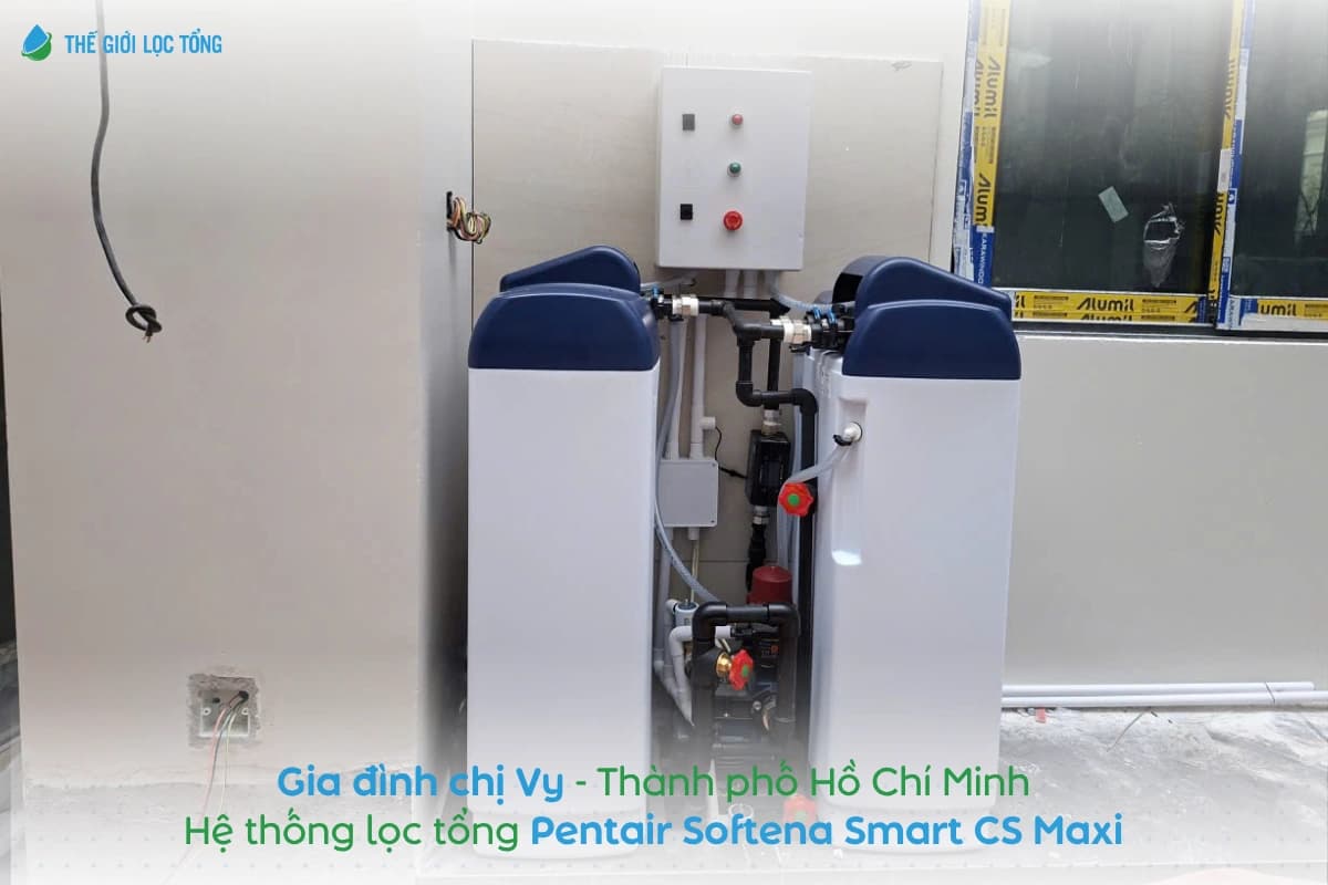 Lắp đặt hệ thống lọc tổng Pentair Softena Smart CS Maxi
