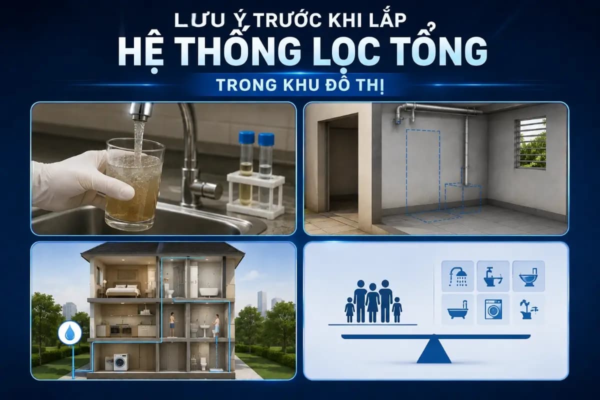 Lưu ý trước khi lắp hệ thống lọc tổng trong khu đô thị