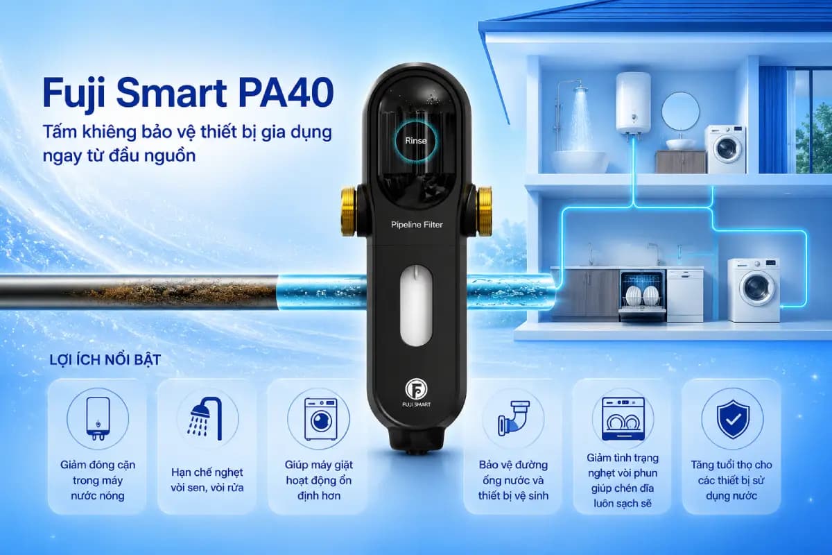 Fuji Smart PA40 – Bảo Vệ Nguồn Nước Ngay Từ Điểm Đầu Vào