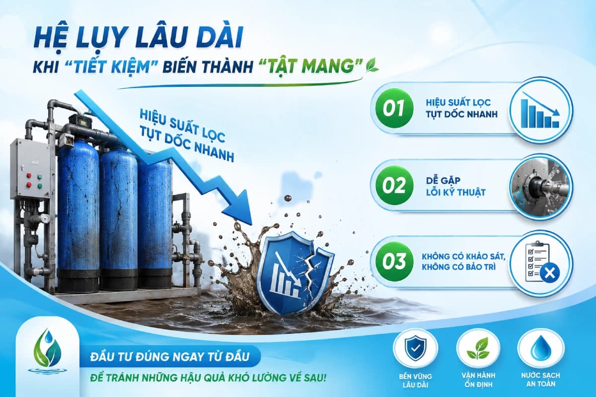 Hệ lụy khi chọn hệ thống lọc tổng giá rẻ