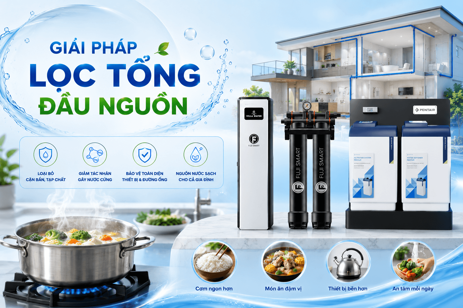 Thực trạng nấu ăn bằng nước máy