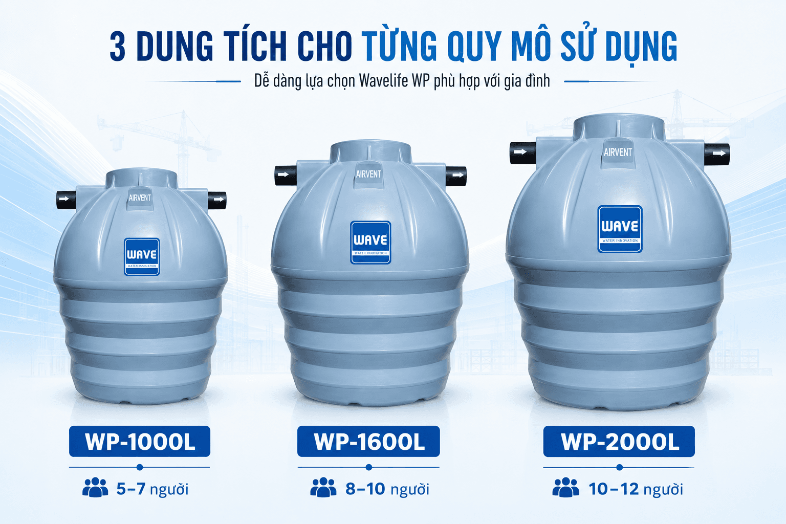 Bồn tự hoại & xử lý nước thải Wavelife WP