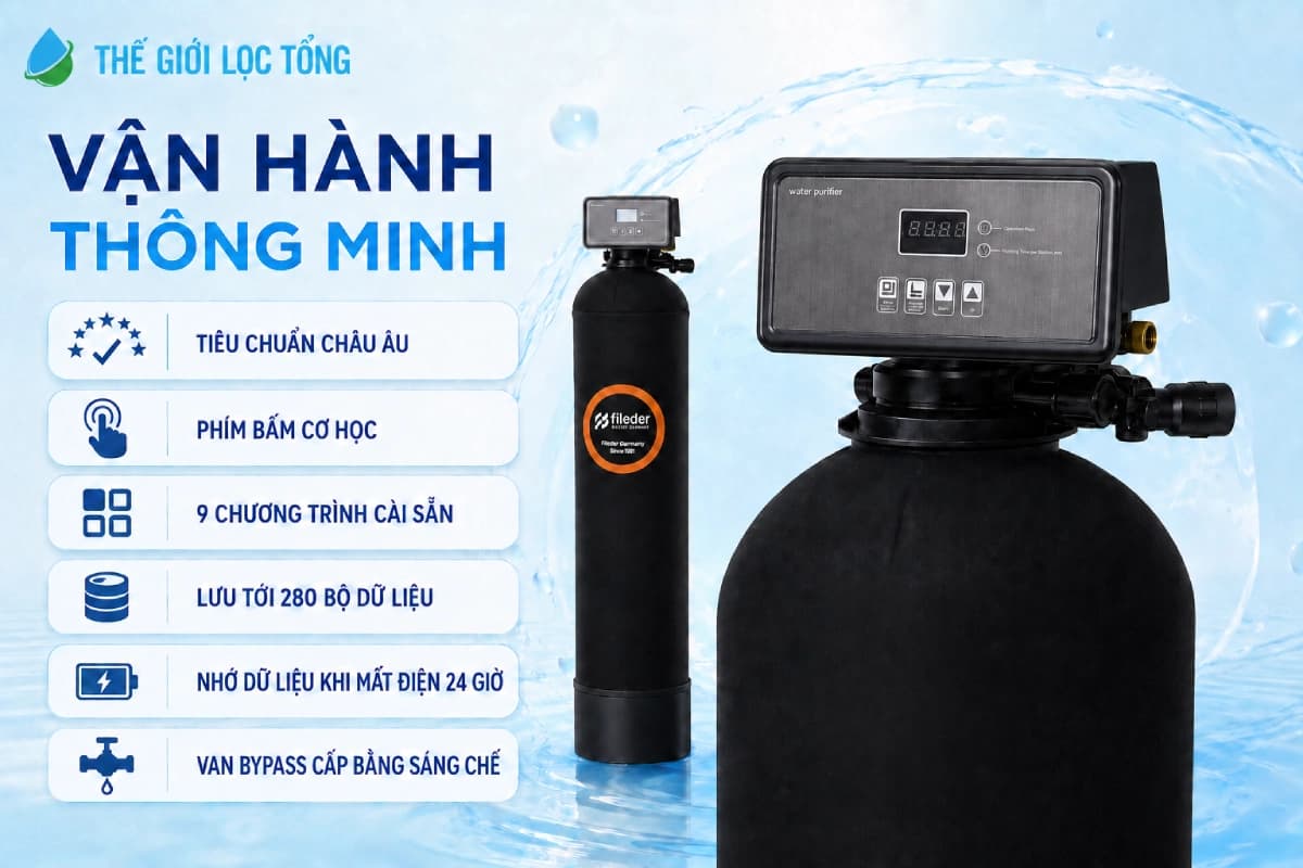 Van điều khiển thông minh trên hệ thống lọc tổng Fileder FFS X88