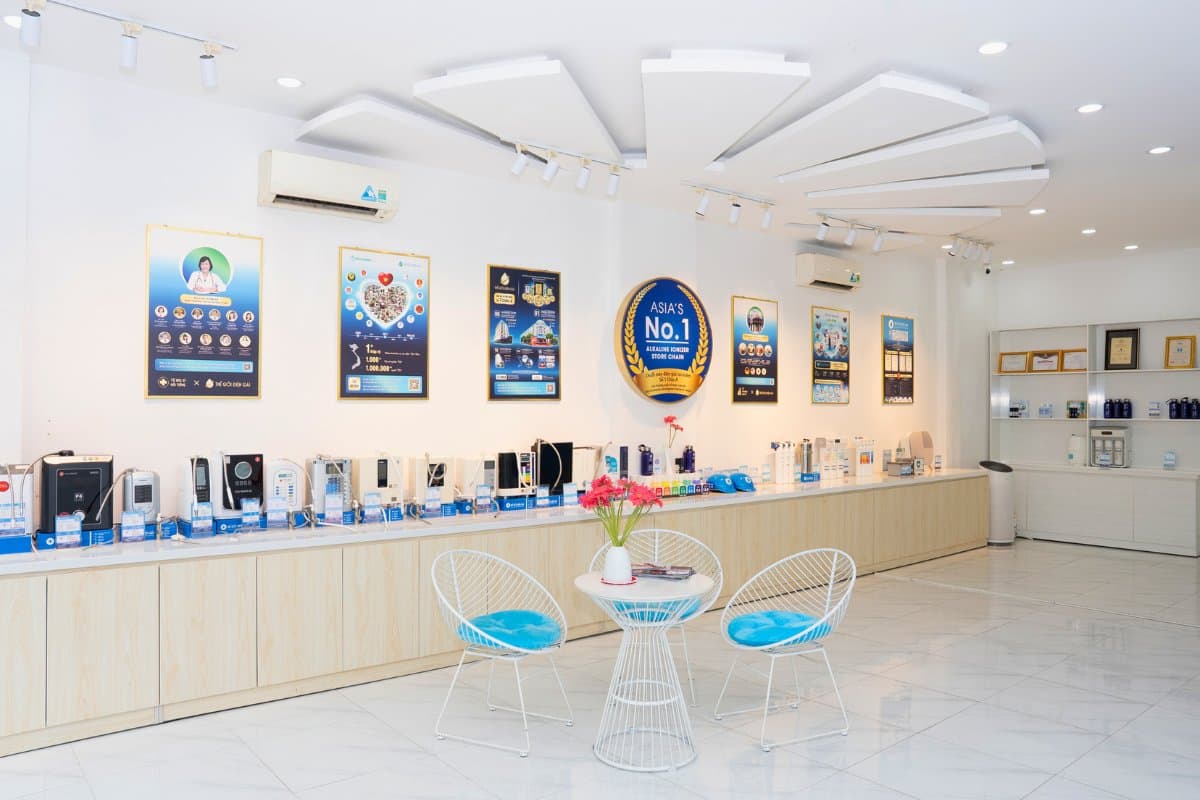 Không gian trưng bày tại Premium Showroom Thế Giới Lọc Tổng Thủ Dầu Một