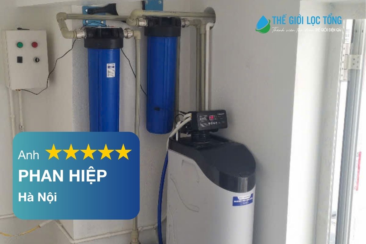 Anh Hiệp hài lòng với chất lượng hệ thống lọc tổng BWT