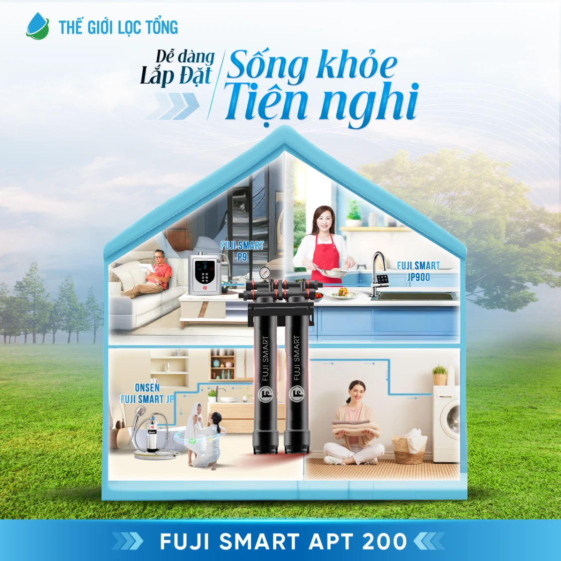 Hệ thống lọc tổng đầu nguồn giúp nâng cao chất lượng sống, chăm sóc sức khỏe trọn vẹn