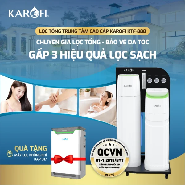 Hệ thống lọc tổng đầu nguồn cao cấp Karofi KTF-888