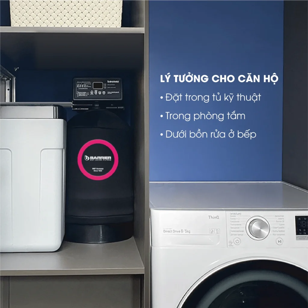 Hệ thống lọc nước đầu nguồn Barrier là sự lựa chọn lý tưởng cho căn hộ nhỏ - vừa