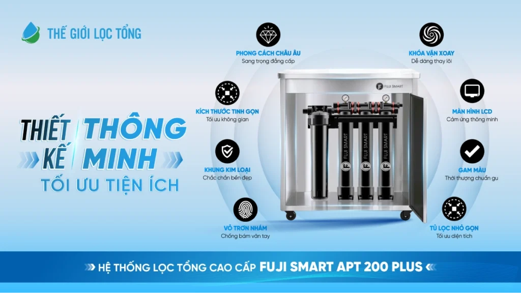 Fuji Smart APT 200 Plus có thiết kế thông minh, giúp tối ưu diện tích lắp đặt của mọi không gian sống