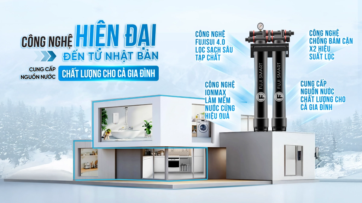 Hệ thống lọc tổng chung cư Fuji Smart APT 200 Hình ảnh Fuji Smart APT 200 sở hữu nhiều công nghệ hiện đại